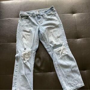 Rewash Light Blue Ripped Boyfriend Jeans